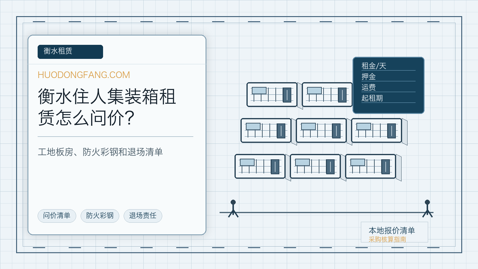 衡水住人集装箱租赁怎么问价？工地板房、防火彩钢和退场清单